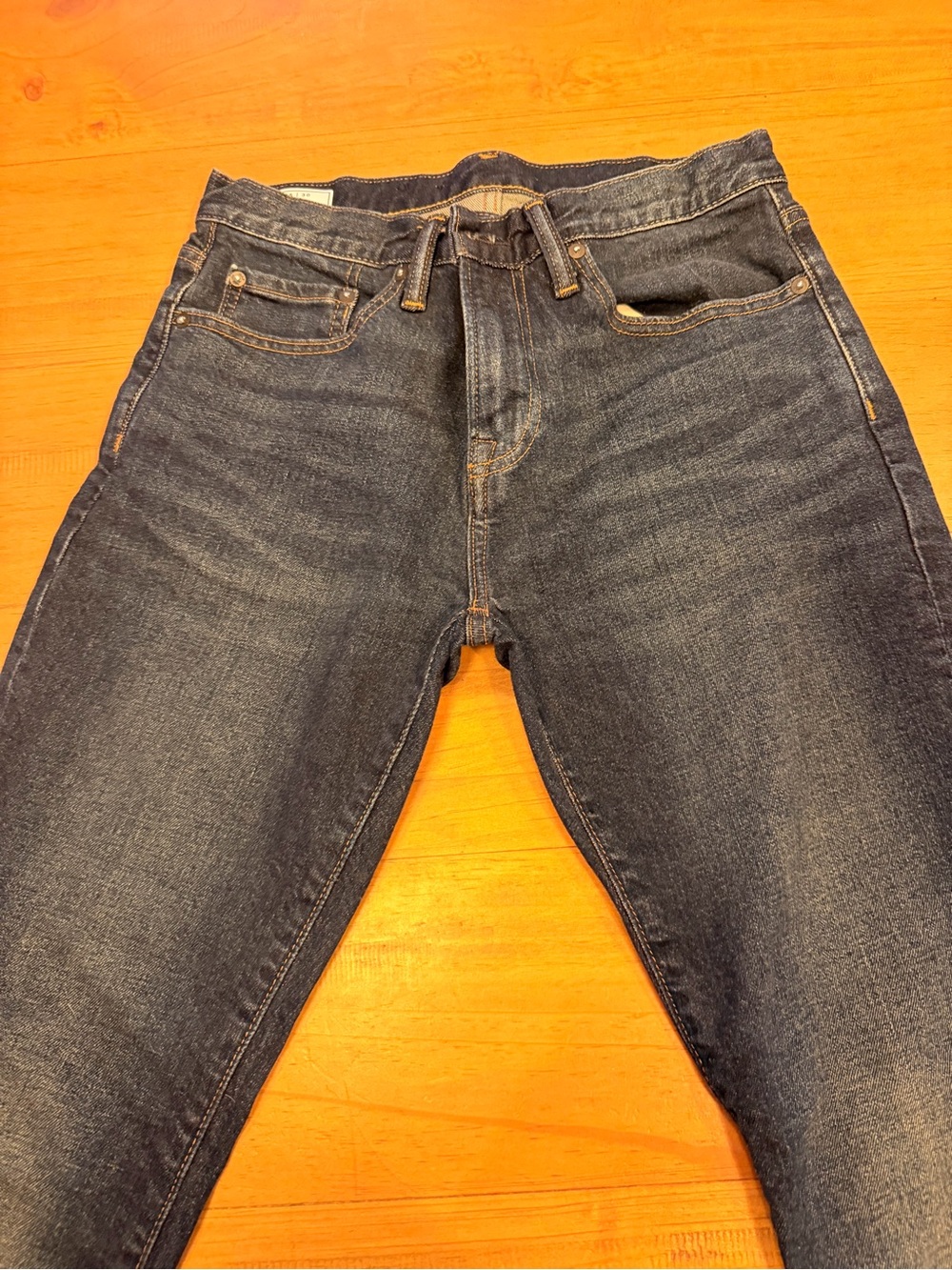 GAP Men's Slim Straight Jeans in Dark Blue Denim